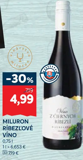 Miluron ríbezľové víno