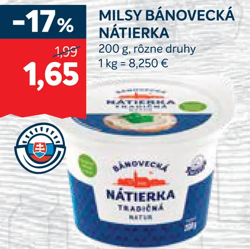 Milsy Bánovecká nátierka tradičná