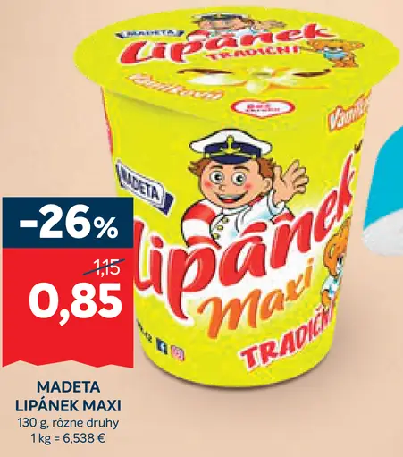 Madeta Lipánek Maxi tradičný dezert