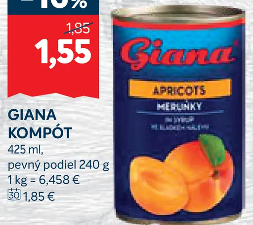 Giana marhuľový kompót