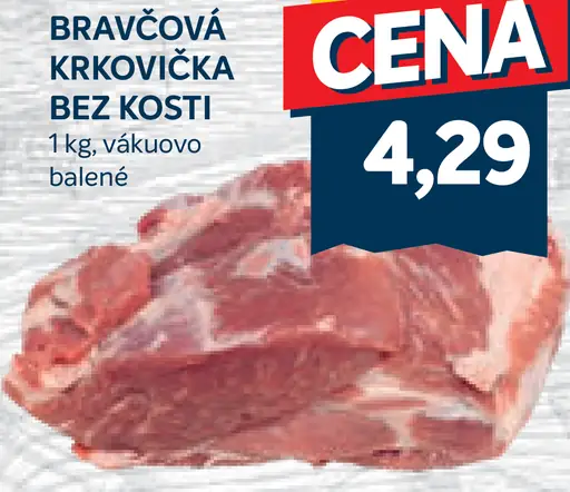 Bravčová krkovička bez kosti, plátky