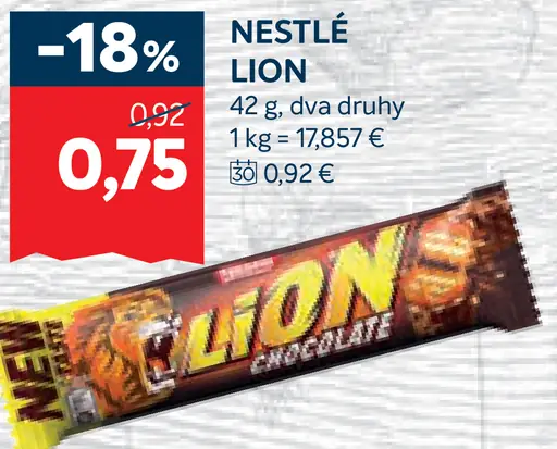 Nestlé Lion čokoládová tyčinka