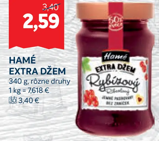 Hamé Extra džem rôzne druhy