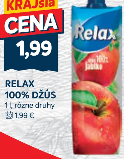 Relax 100 % džús rôzne druhy