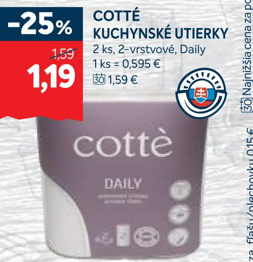 Cotté kuchynské utierky Daily