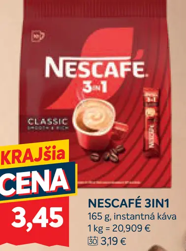 Nescafé 3in1 Classic instantná káva
