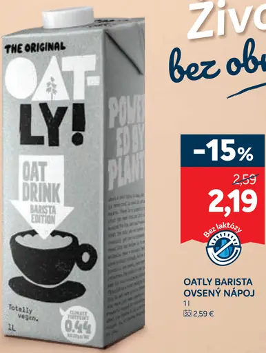 Oatly Barista Edition ovsený nápoj