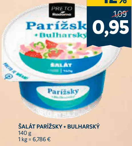 PRETO Radoma Šalát Parížsky, Bulharský