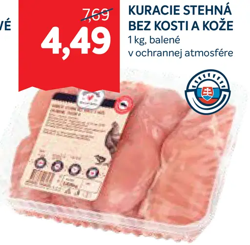 Kuracie stehná bez kosti a kože