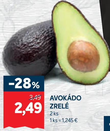 Avokádo zrelé