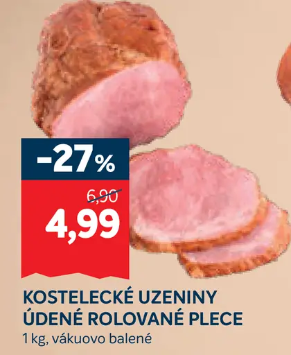 Kostelecké uzeniny Údené rolované plece