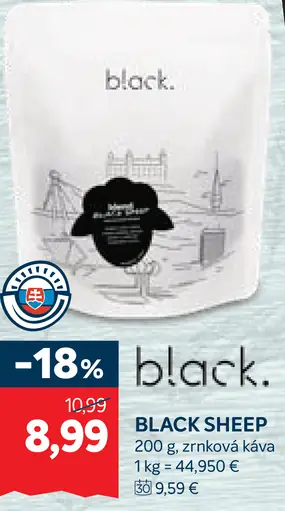 Black Sheep zrnková káva