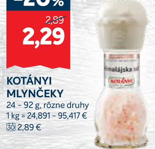 Kotányi mlynčeky korenia