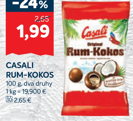 Casali Rum-Kokos guľôčky