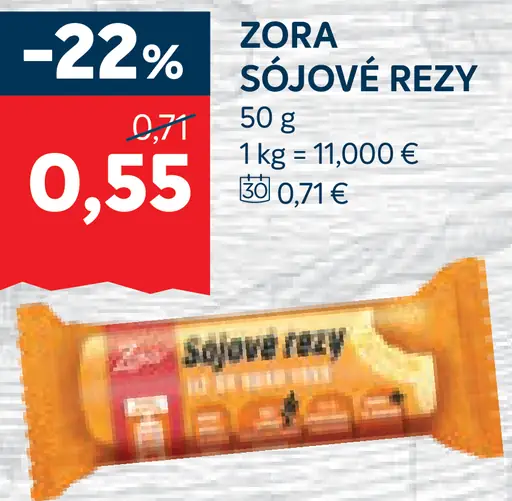 Zora sójové rezy