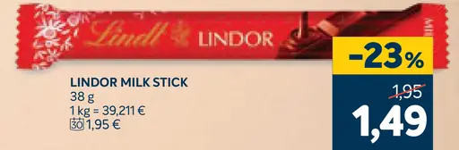 Lindor milk stick