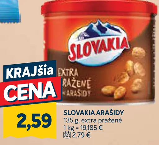 Slovakia arašídy extra pražené