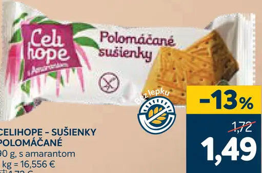 CelHope sušienky polomáčané