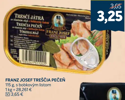 Franz Josef Tresčia pečeň s bobkovým listom