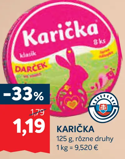 Karička tavený syr darčekové balenie