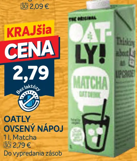 Oatly ovsený nápoj Matcha