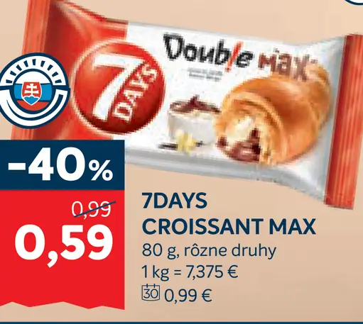 7Days Croissant Max plnený croissant