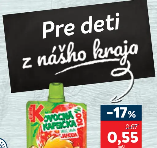 Kubík 100 % ovocná kapsička jablko