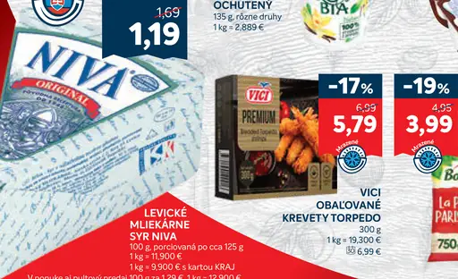 Tekovské mliekarne syr Niva porciovaný