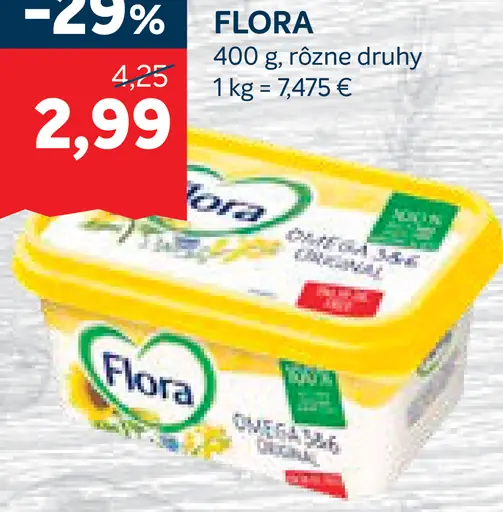 Flora rastlinný tuk na natieranie