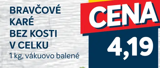 Bravčové karé bez kosti vákuovo balené