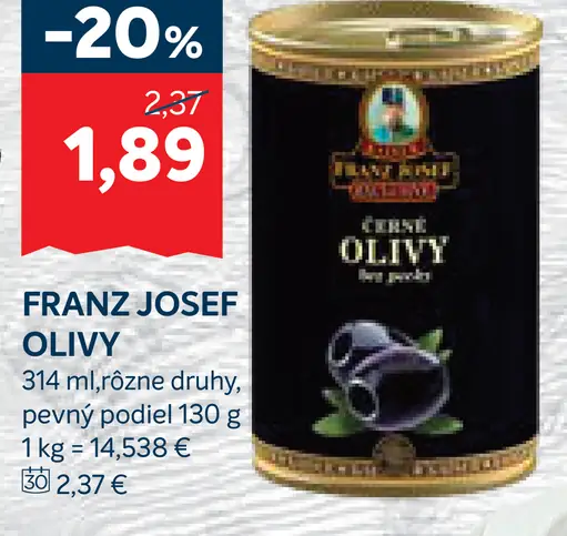 Franz Josef olivy rôzne druhy