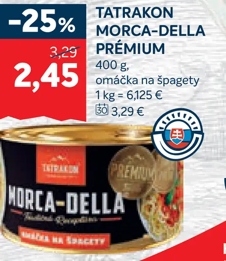 Tatrakon Morca-Della Prémium omáčka na špagety