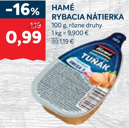 Hamé rybacia nátierka rôzne druhy