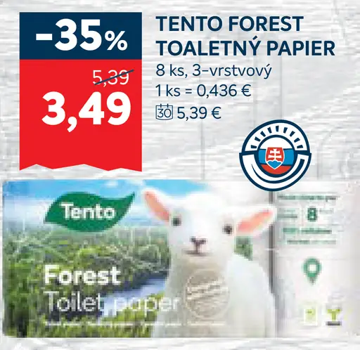 Tento Forest Toilet Paper toaletný papier 3-vrstvový