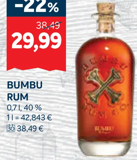 Bumbu rum 40 %