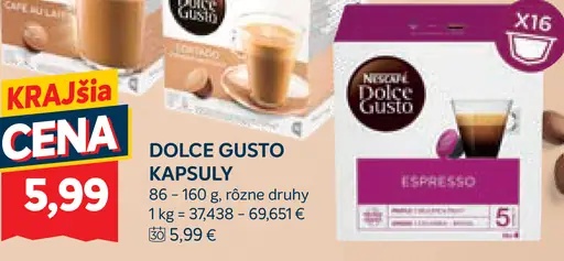 Dolce Gusto kávové kapsuly