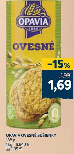 Opavia ovsené sušienky