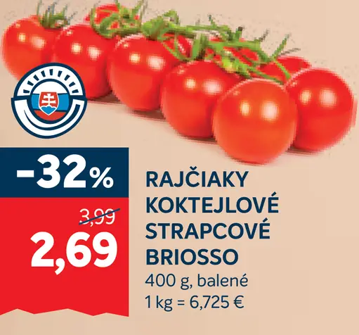 Rajčiaky koktejlové strapcové Briosso