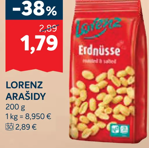 Lorenz arašidy pražené solené
