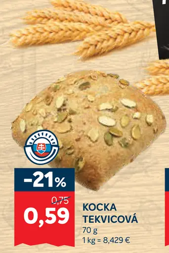 Kocka tekvicová pečivo
