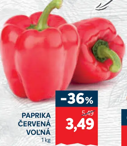 Paprika červená voľná