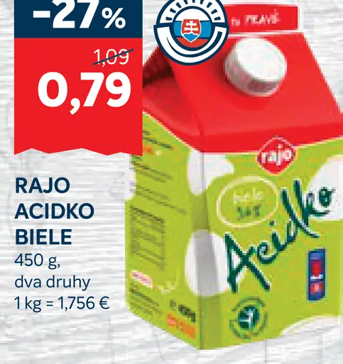 Rajo Ačidko biele