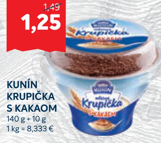 Kunín Krupička s kakaom