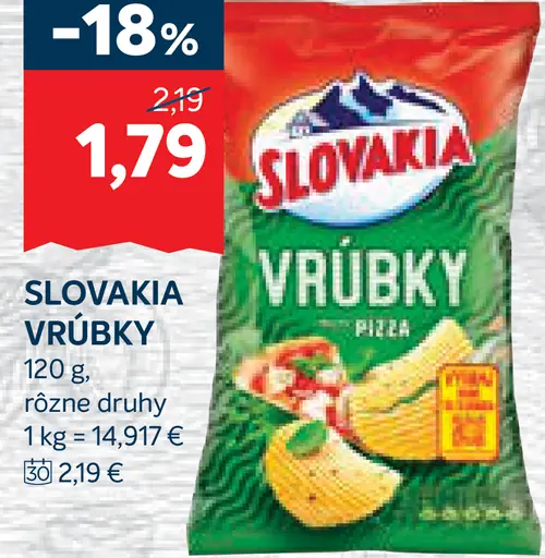 Slovakia Vrúbky s príchuťou pizza