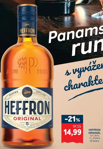 Heffron Original panamský rum