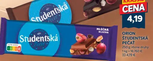 Orion Študentská pečať čokoláda