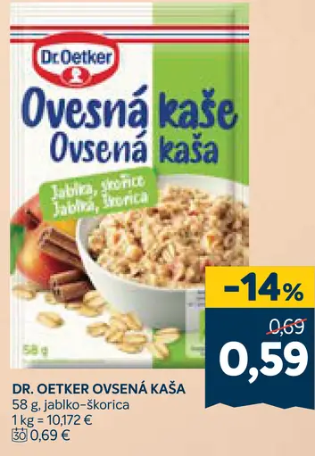 Dr. Oetker ovsená kaša jablko-skorica