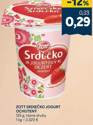 Zott Srdiečko jogurtový dezert