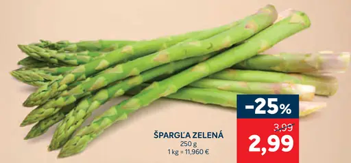 Zelená špargľa