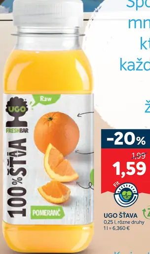 Ugo šťava pomaranč 100%